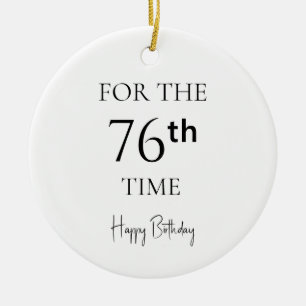 Adorno De Cerámica Por 76ª vez feliz cumpleaños