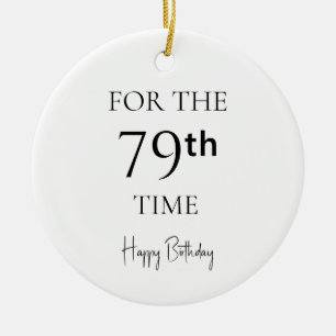 Adorno De Cerámica Por 79ª vez feliz cumpleaños