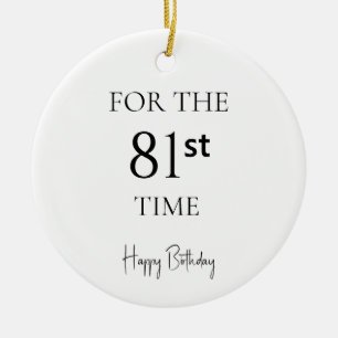 Adorno De Cerámica Por 81ª vez feliz cumpleaños