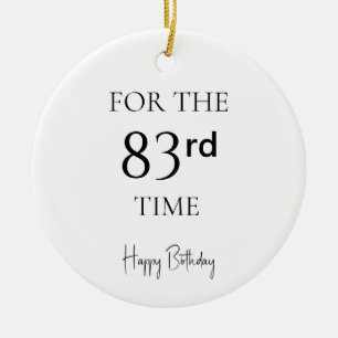Adorno De Cerámica Por 83ª Vez Feliz Cumpleaños