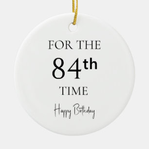 Adorno De Cerámica Por 84ª Vez Feliz Cumpleaños