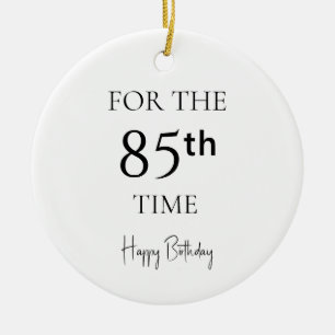 Adorno De Cerámica Por 85ª Vez Feliz Cumpleaños