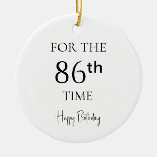 Adorno De Cerámica Por 86ª Vez Feliz Cumpleaños