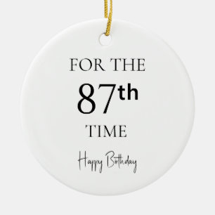 Adorno De Cerámica Por 87ª Vez Feliz Cumpleaños