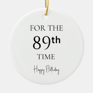 Adorno De Cerámica Por 89ª Vez Feliz Cumpleaños