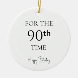 Adorno De Cerámica Por 90.ª vez feliz cumpleaños