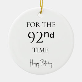 Adorno De Cerámica Por 92.ª vez feliz cumpleaños