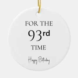 Adorno De Cerámica Por 93ª vez feliz cumpleaños