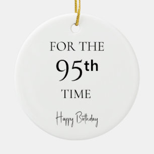 Adorno De Cerámica Por 95ª Vez Feliz Cumpleaños