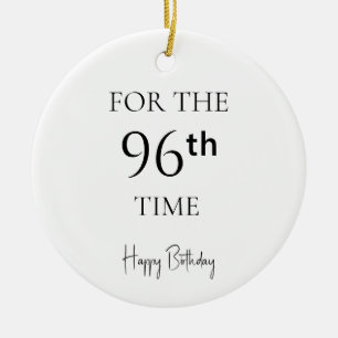 Adorno De Cerámica Por 96ª Vez Feliz Cumpleaños