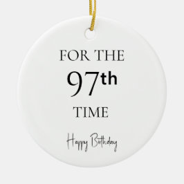 Adorno De Cerámica Por 97ª Vez Feliz Cumpleaños