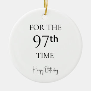 Adorno De Cerámica Por 97ª Vez Feliz Cumpleaños