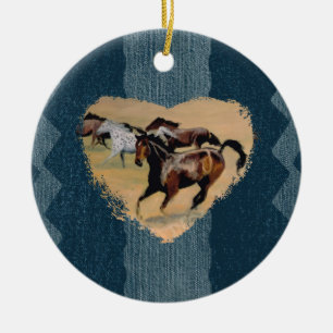 Adorno De Cerámica Por el amor a los caballos