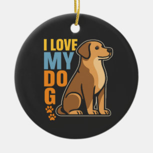 Adorno De Cerámica Por qué amo a mi perro � Diseño conmovedor Celebra