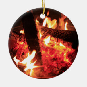 Adorno De Cerámica Porciones de fuego y de carbones