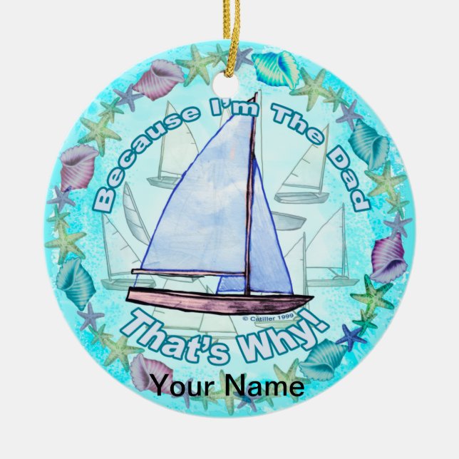 Adorno De Cerámica Porque Soy Papá (Frente)