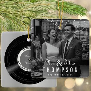 Adorno De Cerámica Portada de Álbum de Vinilo de Recién Casados Foto 