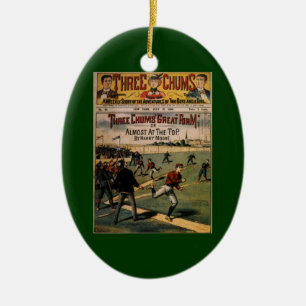 Adorno De Cerámica Portada de la revista Vintage Sports Baseball Thre