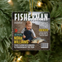 Portada de revista de pesca personalizada, diversi