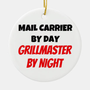 Adorno De Cerámica Portadora de correo por día Grillmaster por noche