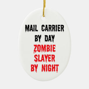 Adorno De Cerámica Portadora De Correo Por Día Zombie Slayer Por Noch