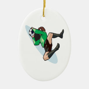 Adorno De Cerámica Portero del fútbol