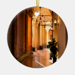 Adorno De Cerámica Pórtico en Bolonia, Italia