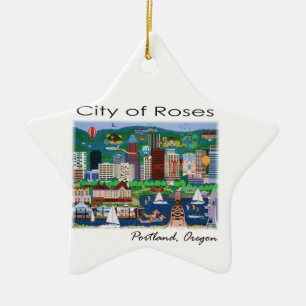 Adorno De Cerámica Portland~ La ciudad de los Rosas