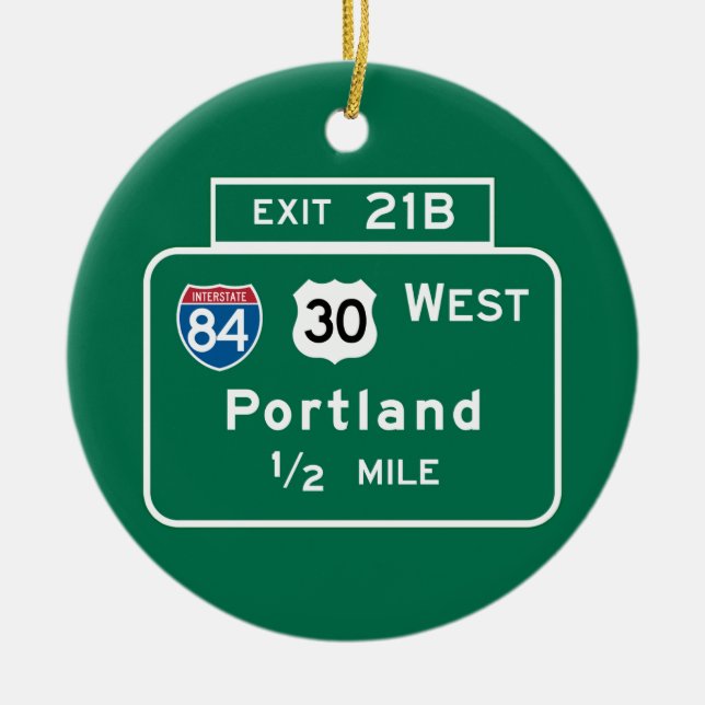 Adorno De Cerámica Portland, O señal de tráfico (Frente)