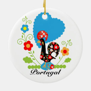 Adorno De Cerámica Portuguese Rooster