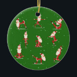 Adorno De Cerámica Poses de Santa Yoga<br><div class="desc">El Ornamento Santa Yoga Poses es un lugar lúdico y animado que combina la jovial esencia de Santa con la diversión y el equilibrio del yoga. Este singular adorno le aporta un toque de alegría y atención a sus celebraciones festivas. Coloca este adorno en tu árbol para infundir tu espacio...</div>