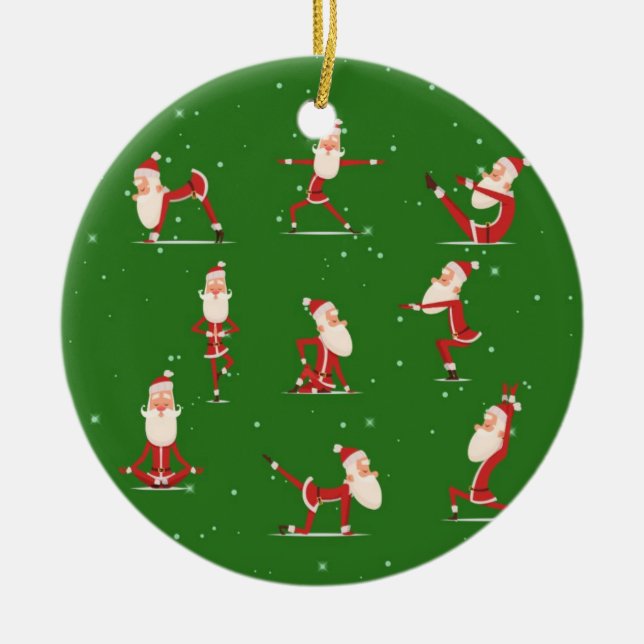 Adorno De Cerámica Poses de Santa Yoga (Frente)