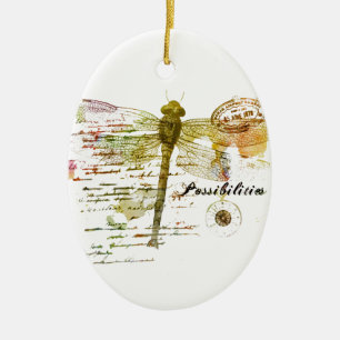 Adorno De Cerámica Posibilidades libélula
