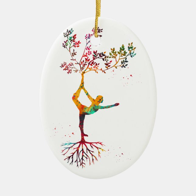 Adorno De Cerámica Posposición de yoga (Frente)