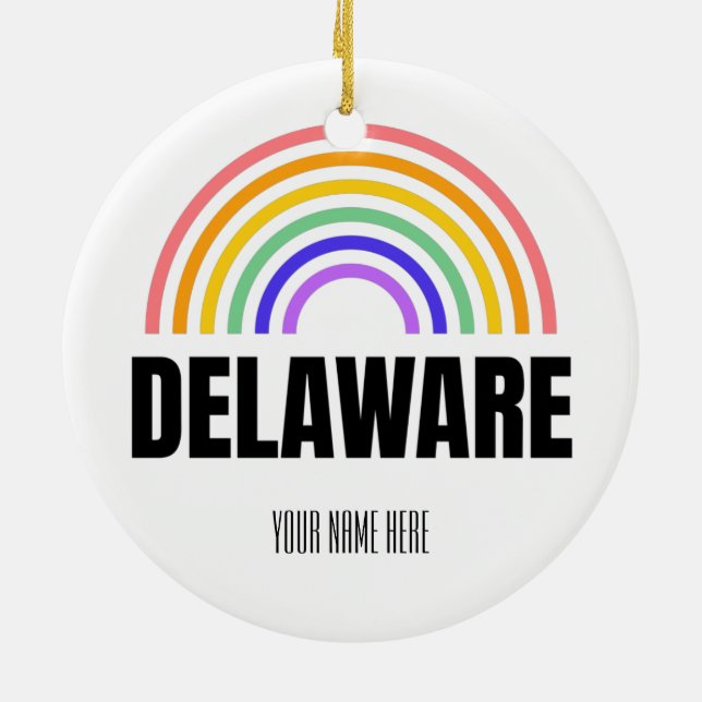Adorno De Cerámica Postales de Delaware - Imanes Delaware (Atrás)