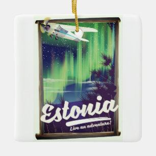 Adorno De Cerámica Póster de aventura de las luces del norte de Eston