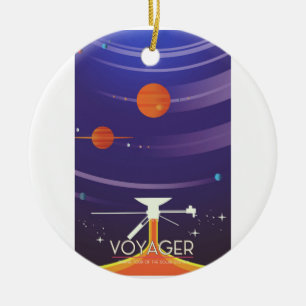 Adorno De Cerámica Póster de ciencia del Grand Tour de Voyager