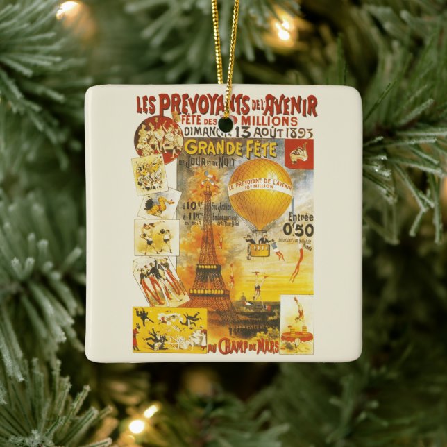 Adorno De Cerámica Poster de la Feria Antigua Grand Fete (Árbol)