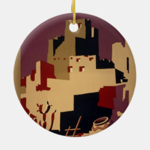 Adorno De Cerámica Poster del viaje de los parques nacionales de WPA