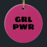 Adorno De Cerámica Potencia chica<br><div class="desc">Decoración personalizada de Grl Pwr</div>