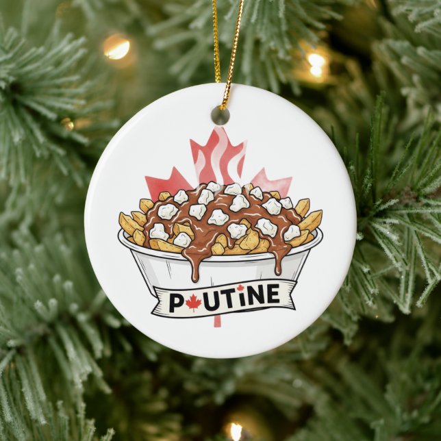 Adorno De Cerámica Poutine (Árbol)