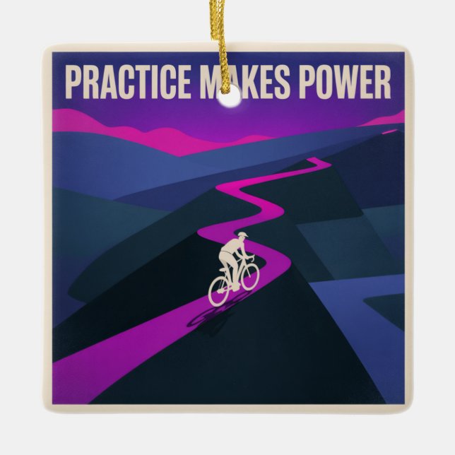 Adorno De Cerámica Practice Makes Power (Anverso)