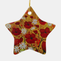 Prado de la amapola, flores rojas