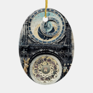 Adorno De Cerámica Praga Orloj