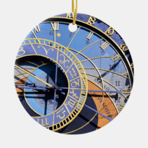 Adorno De Cerámica Praga - Reloj astronómico - Orloj (Navidades)