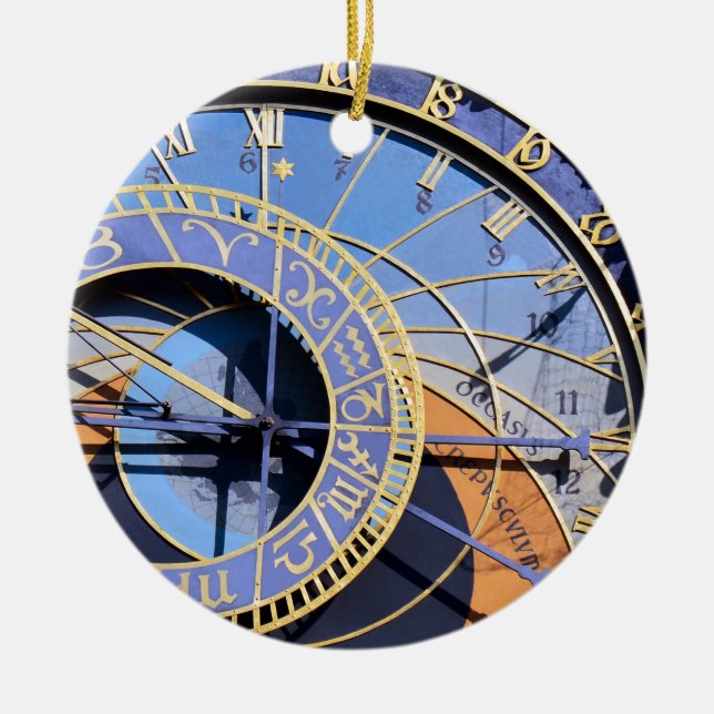 Adorno De Cerámica Praga - Reloj astronómico - Orloj (Navidades) (Frente)