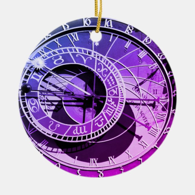 Adorno De Cerámica Praga - Reloj astronómico - Orloj (Navidades) (Frente)