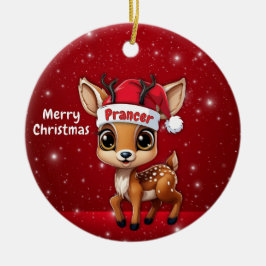Adorno De Cerámica Prancer Baby Deer, Fawn, Doe, Reindeer🦌 🎄