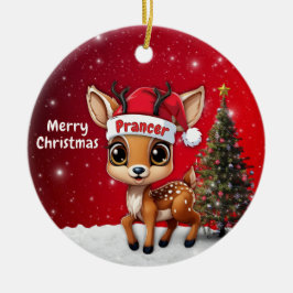 Adorno De Cerámica Prancer Baby Deer, Fawn, Doe, Reindeer🦌 🎄