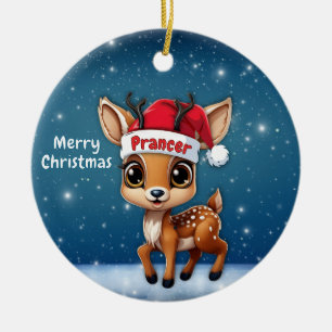 Adorno De Cerámica Prancer Ciervo Bebé, Ciervo, Cierva, Reno🦌 🎄